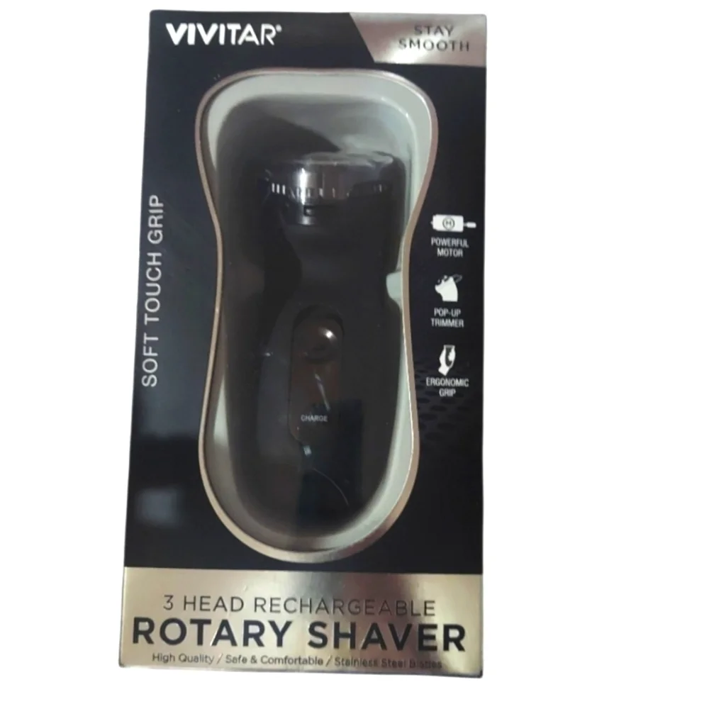 Vivitar Black Rotary Shaver Rechargeable